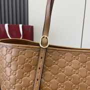 Uubags Gucci Emblem large tote bag brown GG monogram coated fabric 37x31x16cm - 2