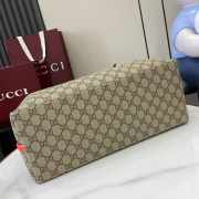 Uubags Gucci Emblem large tote bag orange and dark brown GG monogram coated fabric 38x25x15cm - 6