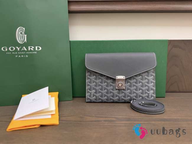 Uubags Chypre wallet-pouch in grey 21x16x4cm - 1