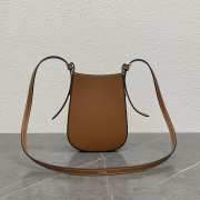 Uubags Celine Phone Pouch Heloise In Supple Calfskin Brown 15x19.5x3cm - 5