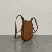 Uubags Celine Phone Pouch Heloise In Supple Calfskin Brown 15x19.5x3cm - 4