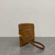 Uubags Celine small pouch with strap in nubuck calfskin cameo 25x17.5x1cm - 6