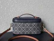 Uubags Tory Burch T Monogram Vanity Case Tory Navy 18.5x9.7x9.3cm - 6