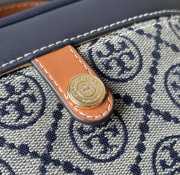 Uubags Tory Burch T Monogram Vanity Case Tory Navy 18.5x9.7x9.3cm - 3