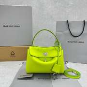 Uubags Balenciaga Rodeo Handbag Mini in granny green smooth calfskin, aged-silver hardware 23x10x18cm - 1