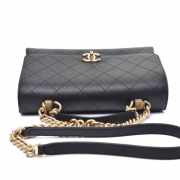 Uubags Chanel Shoulder Bag With Top Handle Caviar Leather In Black 25x26x7cm - 4