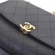 Uubags Chanel Shoulder Bag With Top Handle Caviar Leather In Black 25x26x7cm - 3