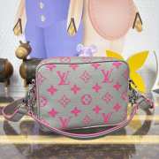 Uubags Louis Vuitton M15024 Nylon Bag Gray/Pink Monogram Glow Canvas 25x17.5x11cm - 5