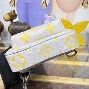 Uubags Louis Vuitton M15078 Avenue Crossbody Bag Gray/Yellow Monogram Glow Canvas 16x33x5.7cm - 4