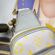 Uubags Louis Vuitton M15078 Avenue Crossbody Bag Gray/Yellow Monogram Glow Canvas 16x33x5.7cm - 3