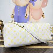 Uubags Louis Vuitton M14834 Keepall Bandoulière Bag 50 Gray/Yellow Monogram Glow Canvas 50x23x29cm - 5