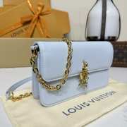 Uubags Louis Vuitton M14547 LV Bloom Bag Azure Blue Calfskin 20x11.5x4cm - 5