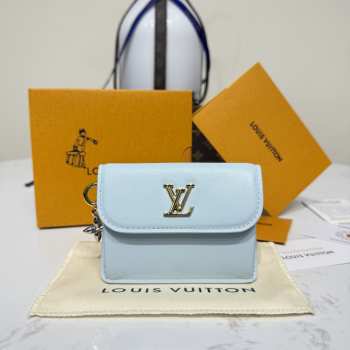 Uubags Louis Vuitton M14614 Tiny Recto Verso Card Holder Bloom Azure Blue 10x8x2cm