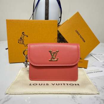 Uubags Louis Vuitton M14614 Tiny Recto Verso Card Holder Bloom Sweet Coral 10x8x2cm