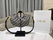 Uubags Dior Dumpling Bag Beige and Black Oblique Jacquard 36x27cm - 4