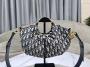Uubags Dior Dumpling Bag Beige and Black Oblique Jacquard 36x27cm - 2