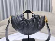 Uubags Dior Dumpling Bag Black Macrocannage Calfskin 36x27cm - 1