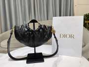 Uubags Dior Dumpling Bag Black Macrocannage Calfskin 36x27cm - 5