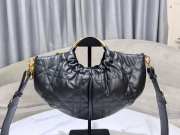 Uubags Dior Dumpling Bag Black Macrocannage Calfskin 36x27cm - 2