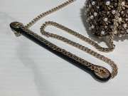 Uubags Lady Dior M0505 Three-Grid Embroidered Feather and Pearl Bag 17x15x7cm - 3