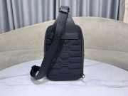 Uubags Rider 2.0 Sling Bag Beige and Black Dior Oblique Jacquard with Black Grained Calfskin 17x26x8cm - 6