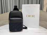 Uubags Rider 2.0 Sling Bag Black Dior Oblique Jacquard and Black Grained Calfskin 17x26x8cm - 2