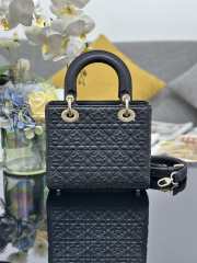 Uubags M0538 Mini Lady Dior Bag Black Cannage Lambskin 20x17x8cm - 3