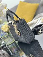 Uubags M0538 Mini Lady Dior Bag Black Cannage Lambskin 20x17x8cm - 4