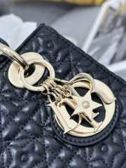 Uubags M0538 Mini Lady Dior Bag Black Cannage Lambskin 20x17x8cm - 2