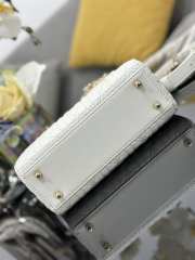 Uubags M0538 Mini Lady Dior Bag White Cannage Lambskin 20x17x8cm - 6