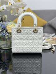 Uubags M0538 Mini Lady Dior Bag White Cannage Lambskin 20x17x8cm - 5