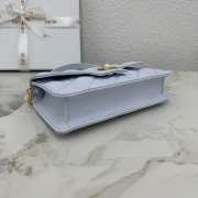 Uubags Mini Dior Jolie Mini Chain Bag Powder Blue Cannage Calfskin 21x11.5x4.5cm  - 4