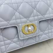 Uubags Mini Dior Jolie Mini Chain Bag Powder Blue Cannage Calfskin 21x11.5x4.5cm  - 6