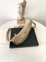 Uubags Prada Demi-lune Re-Nylon shoulder bag in camel brown 30x13.5x6cm - 5