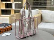 Uubags Chloe small Woody jelly tote bag in pink 20x14x6cm - 3