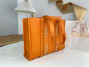 Uubags Chloe Woody Small Nylon Tote Bag In Orange 26.5x20x8cm - 2