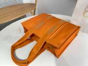 Uubags Chloe Woody Small Nylon Tote Bag In Orange 26.5x20x8cm - 5
