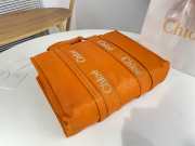 Uubags Chloe Woody Small Nylon Tote Bag In Orange 26.5x20x8cm - 4