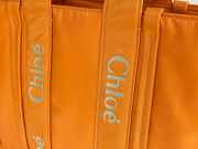 Uubags Chloe Woody Small Nylon Tote Bag In Orange 26.5x20x8cm - 6