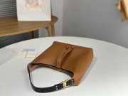 Uubags Chloe Marcie medium hobo bag in grained leather in brown 28x21x10cm - 4