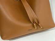 Uubags Chloe Marcie medium hobo bag in grained leather in brown 28x21x10cm - 6