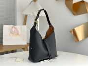 Uubags Chloe Marcie medium hobo bag in grained leather in black 28x21x10cm - 3