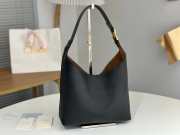 Uubags Chloe Marcie medium hobo bag in grained leather in black 28x21x10cm - 2