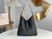 Uubags Chloe Marcie large hobo bag in grained leather in black 36x29x10cm - 1