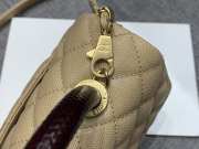 Uubags Chanel Beige/Brown Quilted Caviar Leather Mini Coco Top Handle Bag 24x14x10cm - 6