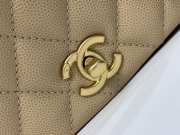 Uubags Chanel Beige/Brown Quilted Caviar Leather Mini Coco Top Handle Bag 24x14x10cm - 5