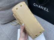 Uubags Chanel Beige/Brown Quilted Caviar Leather Mini Coco Top Handle Bag 24x14x10cm - 2