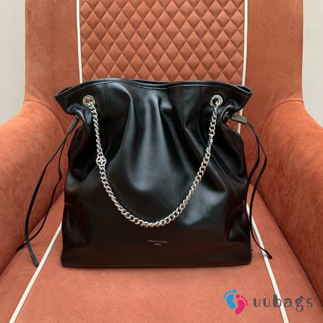 Uubags Louis Vuitton M25545 Off Duty Vibe MM Bag In Black Sheepskin 33x24x11.5cm - 1
