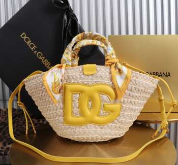 Uubags Dolce & Gabbana Kendra tote bag in yellow 35x28x16cm