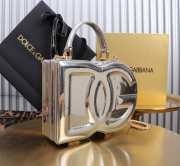 Uubags Dolce & Gabbana Logo Bag crossbody box bag in silver 15x20x6cm - 3